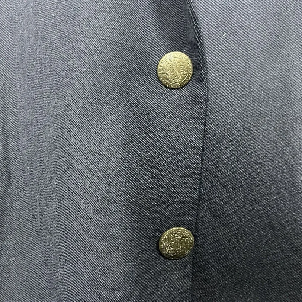 VINTAGE OSCAR DE LA RENTA Jacket‎ Men 44S Blue Blazer 100% Wool Sport Coat Lined